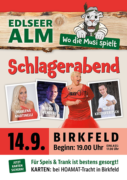 Schlagerabend auf der EDLSEER-Alm