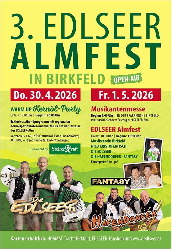 KERNÖLPARTY auf der EDLSEER-Alm